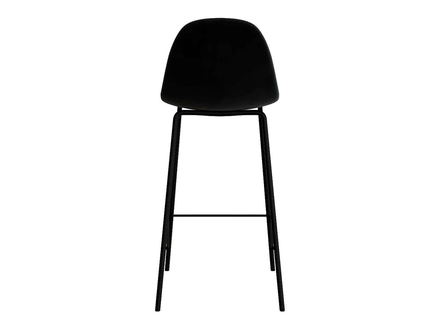 Set de 2 sillas para isla de cocina en terciopelo negro 65 cm - Henrik
