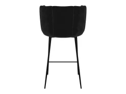 Set de 2 sillas para isla de cocina de terciopelo negro 65 cm - Rosy