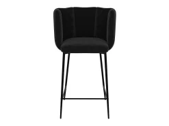 Set de 2 sillas para isla de cocina de terciopelo negro 65 cm - Rosy