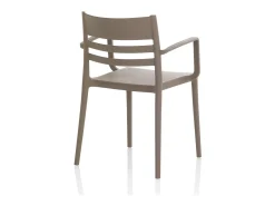 Set de 4 Sillas SHYLA gris interior/exterior con reposabrazos
