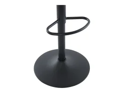 Set de 2 taburetes de bar de tela texturizada y metal - Altura ajustable - Topo - LARANZA