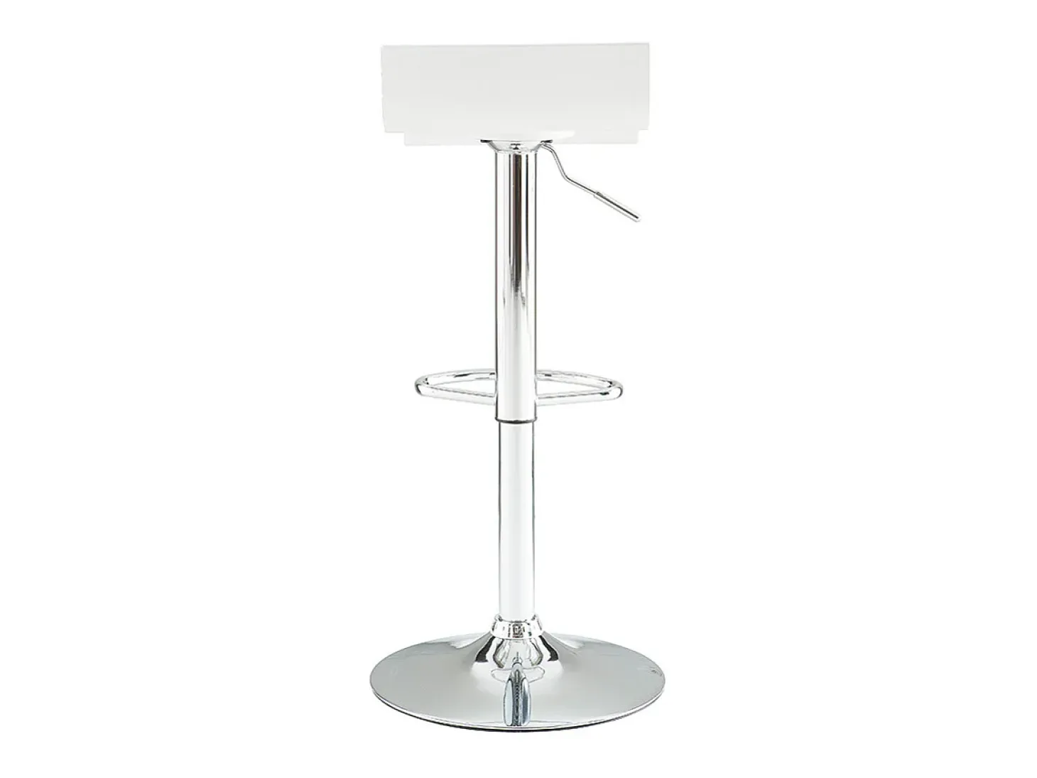 Set de 2 taburetes de cocina blancos con madera y acero cromado SURF V2