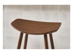 Set de 2 taburetes de cocina de diseño nogal 72 cm DEMORY