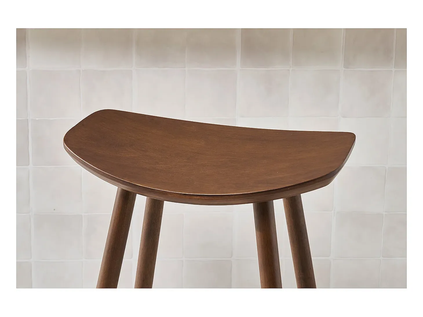 Set de 2 taburetes de cocina de diseño nogal 72 cm DEMORY