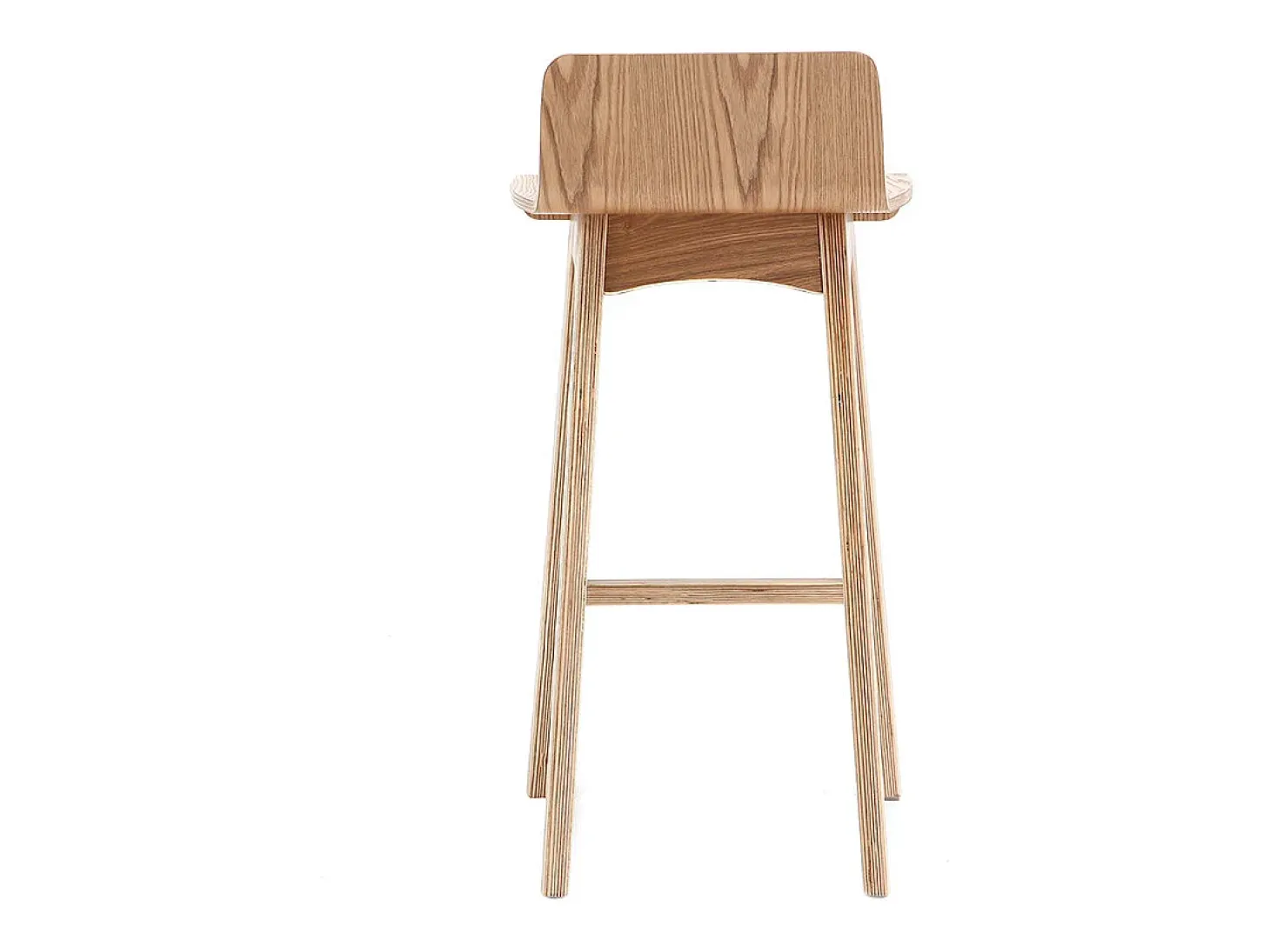 Set de 2 taburetes de cocina nórdicos madera clara 65 cm BALTIK
