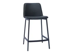 Set de 2 taburetes de cocina de diseño negro 66 cm altura ARSENE