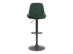 Set de 2 taburetes de cocina de diseño regulables terciopelo verde HOLO