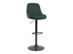 Set de 2 taburetes de cocina de diseño regulables terciopelo verde HOLO