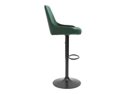 Set de 2 taburetes de cocina de diseño regulables terciopelo verde HOLO
