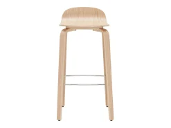 Set de 2 taburetes de cocina nórdicos de madera de roble 68 cm OBRA