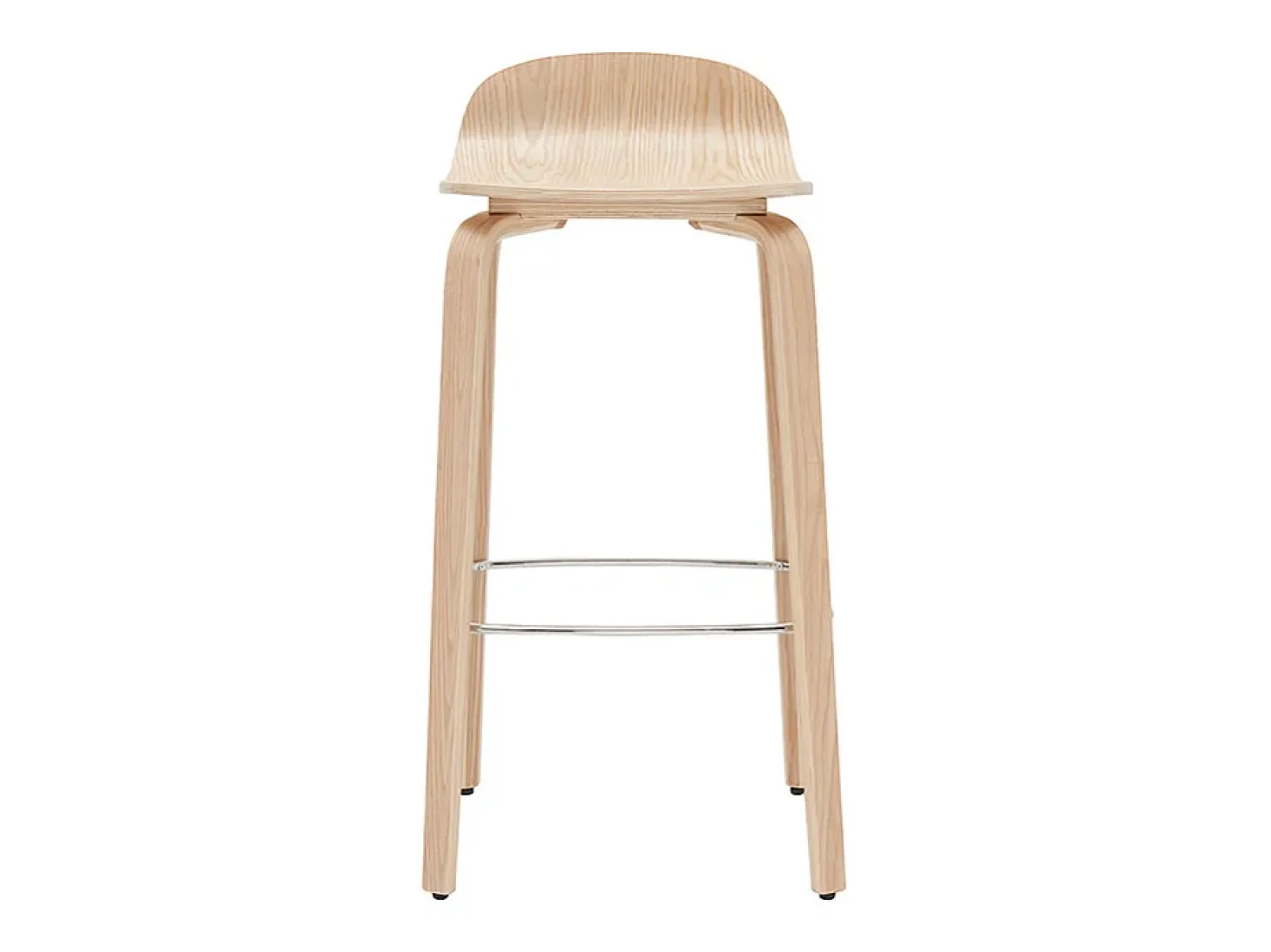 Set de 2 taburetes de cocina nórdicos de madera de roble 68 cm OBRA