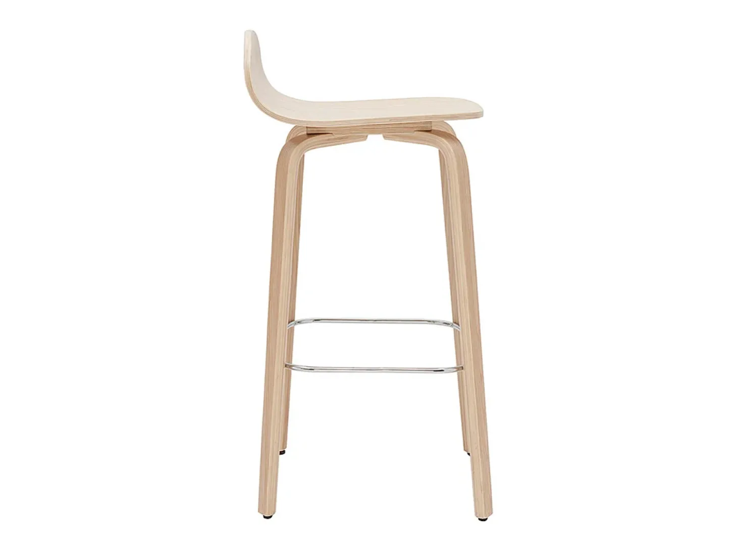 Set de 2 taburetes de cocina nórdicos de madera de roble 68 cm OBRA