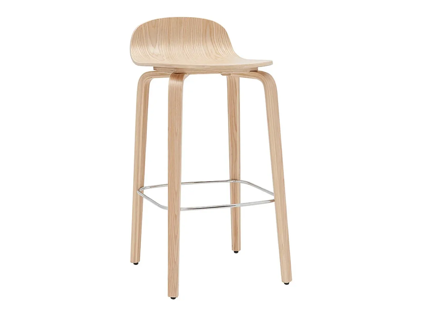 Set de 2 taburetes de cocina nórdicos de madera de roble 68 cm OBRA