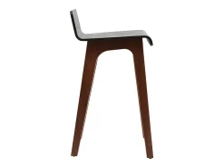 Set de 2 taburetes de cocina nórdicos nogal y negro 65 cm BALTIK