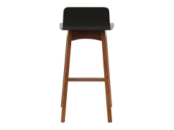 Set de 2 taburetes de cocina nórdicos nogal y negro 65 cm BALTIK