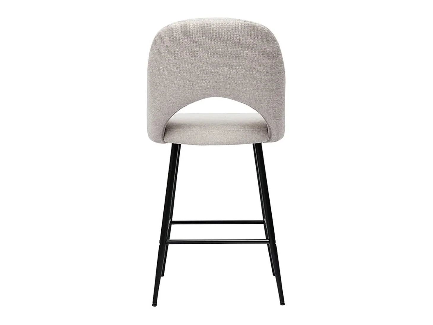 Set de 2 taburetes de cocina efecto aterciopelado texturizado beige 65 cm COSETTE