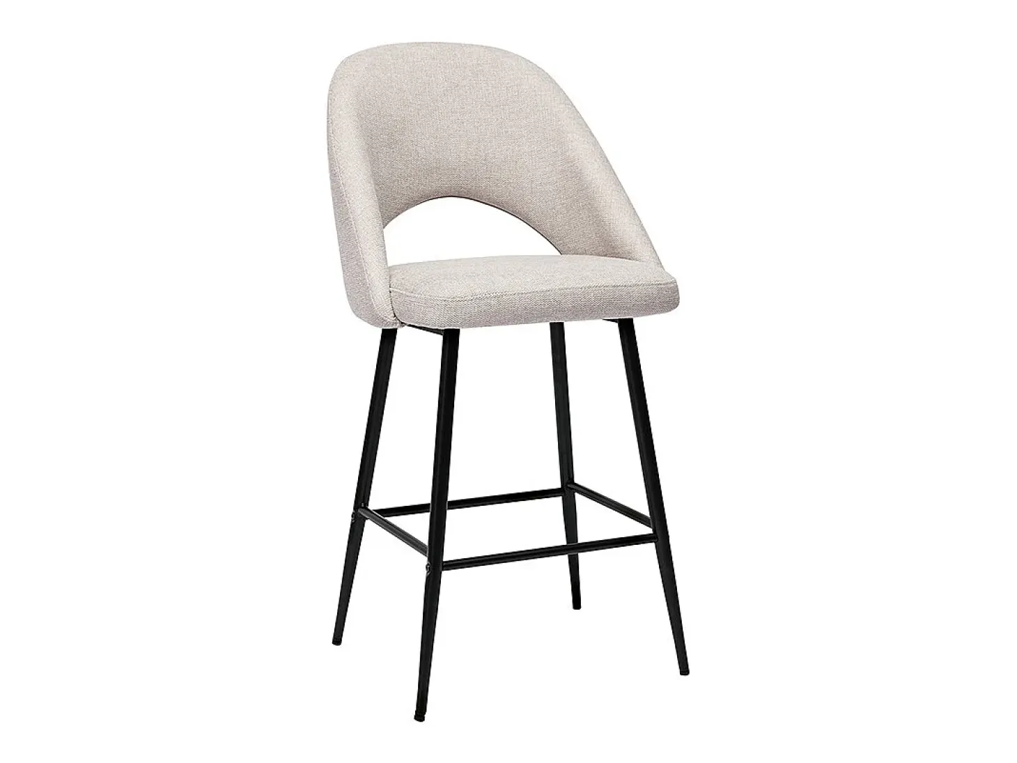 Set de 2 taburetes de cocina efecto aterciopelado texturizado beige 65 cm COSETTE