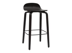Set de 2 taburetes de cocina vintage negros 68 cm OBRA