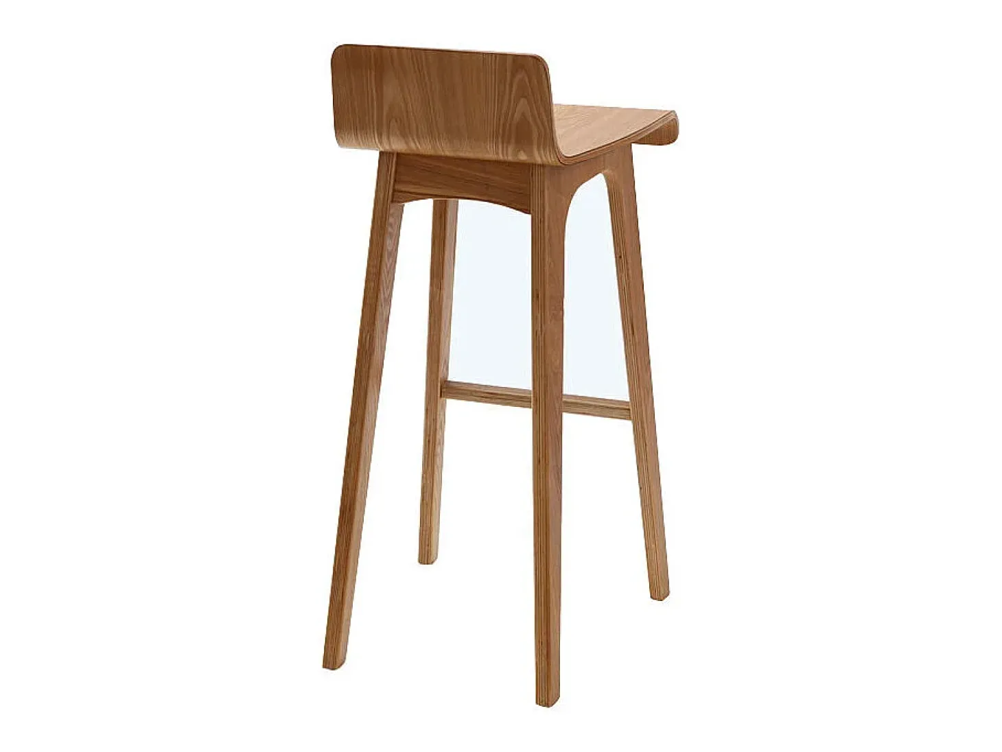 Set de 2 taburetes de cocina nórdicos de madera clara 75 cm BALTIK