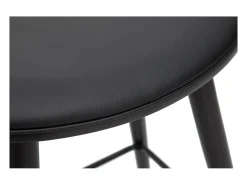 Set de 2 taburetes de cocina de diseño negro 65 cm MEADOW