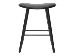 Set de 2 taburetes de cocina de diseño negro 65 cm MEADOW