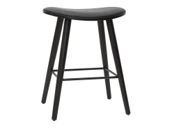 Set de 2 taburetes de cocina de diseño negro 65 cm MEADOW