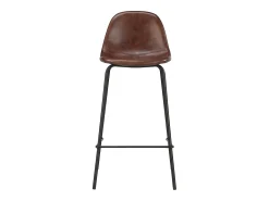 Set de 2 taburetes para isla de cocina de sintético marrón 65 cm - Henrik