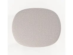 Set de 2 taburetes para isla central en madera y tela beige 65,5 cm - Jude