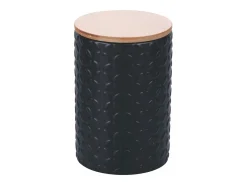 Set de 3 tarros de cocina de cerámica con tapa Shade of Shape Geometrie - Negro