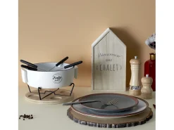 Set de fondue para 4 personas a la luz de las velas