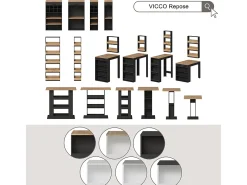 Set de mesa de bar antracita/roble dorado 45x110x106 repose