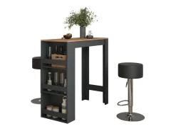 Set de mesa de bar antracita/roble dorado 45x110x106 repose