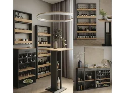 Set de mesa de bar antracita/roble dorado 45x110x106 repose