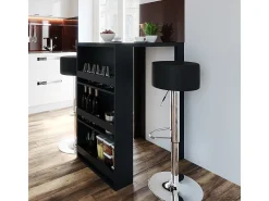 Set de mesa de bar antracita 57x80x106