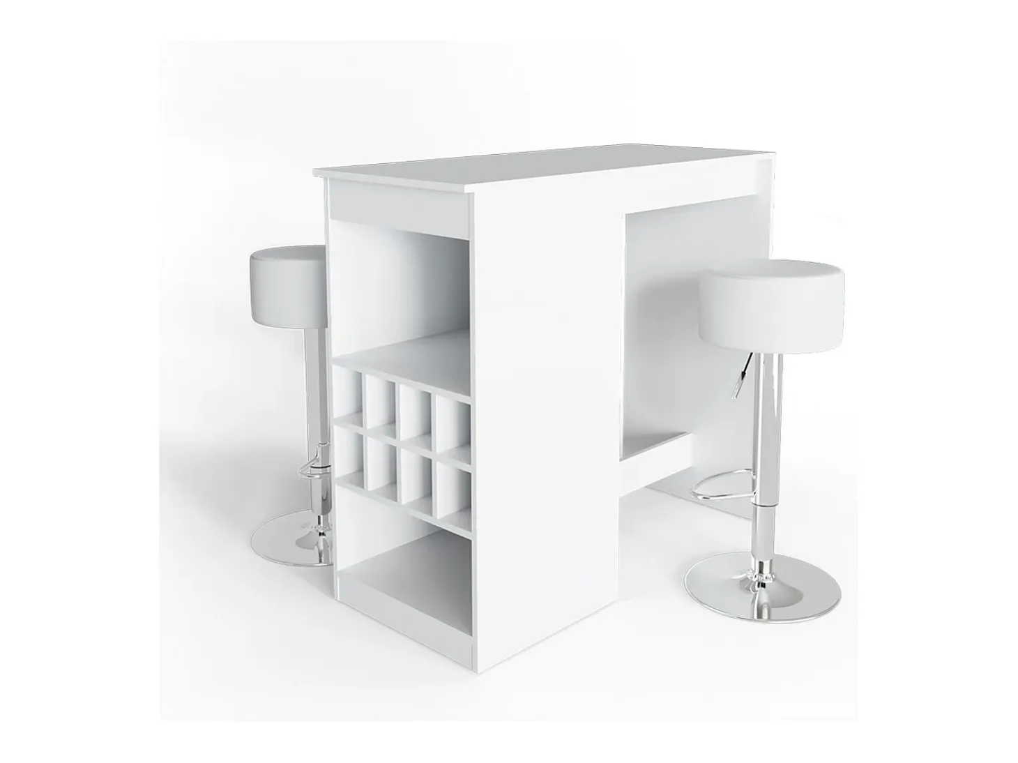 Set de mesa de bar blanco 115x50x104.6 ross
