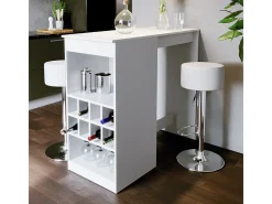 Set de mesa de bar blanco 115x50x104.6 ross