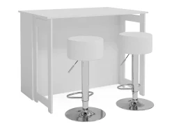 Set de mesa de bar blanco 116x37x90.5 dominic