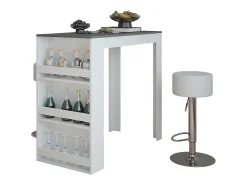 Set de mesa de bar blanco/antracita 57x117x106 repose