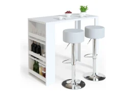 Set de mesa de bar blanco 57x117x106