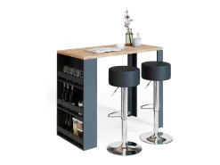 Set de mesa de bar roble 57x117x106