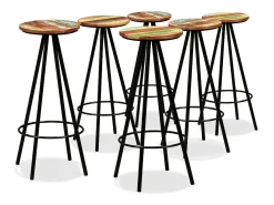 Set de muebles de bar 7 piezas madera de acacia y reciclada