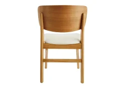 Set de 2 sillas de madera clara y blanco SHELDON