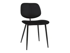 Set de 2 sillas de terciopelo negro y metal negro TOBIAS