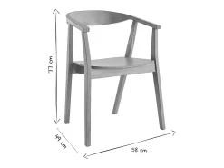 Set de 2 sillas nórdicas de madera BAHIA