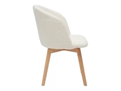 Set de 2 sillas nórdicas de tejido borreguillo y haya maciza VANITY