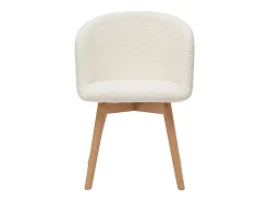 Set de 2 sillas nórdicas de tejido borreguillo y haya maciza VANITY