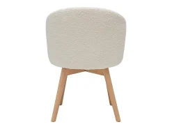 Set de 2 sillas nórdicas de tejido borreguillo y haya maciza VANITY