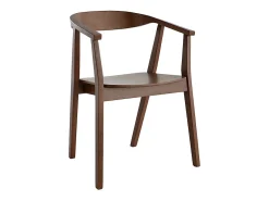Set de 2 sillas nórdicas de madera oscura BAHIA