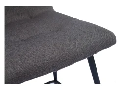 Set de 2 taburetes de cocina de diseño en tela gris y metal 65 cm de altura ESCAPE