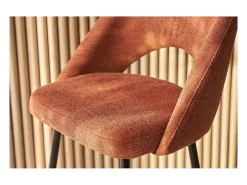 Set de 2 taburetes de cocina efecto aterciopelado texturizado terracota 65 cm COSETTE